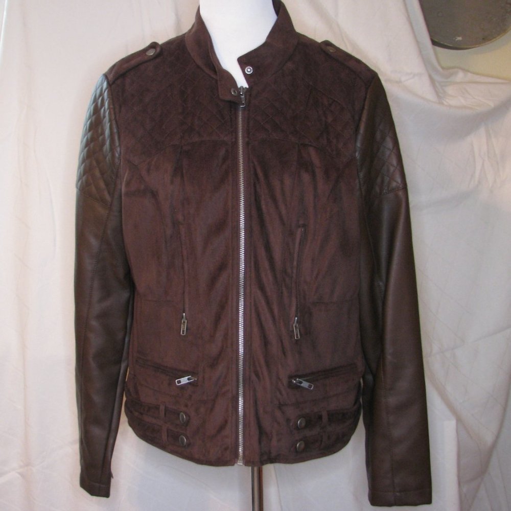 Brown Faux Suede Jacket